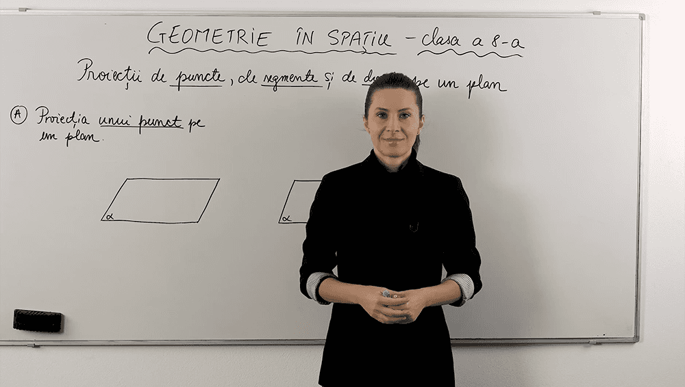 Proiecții de puncte, de segmente și de drepte pe un plan