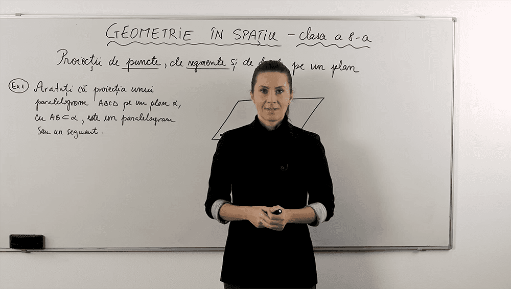 Proiecții de puncte, de segmente și de drepte pe un plan - Partea 2