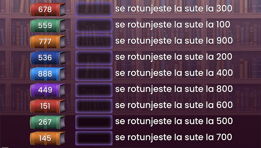 JOC - Rotunjirea la zeci, sute a numerelor de trei cifre