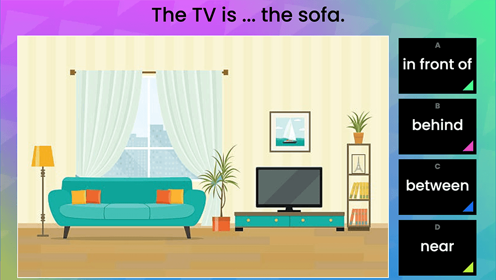 GAME  - Prepositions of place