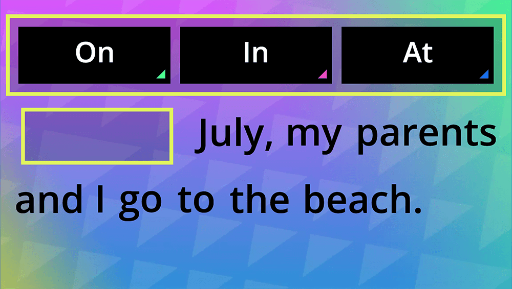 GAME  - Days, months, seasons, time