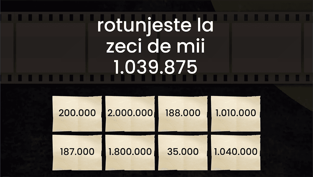 JOC - Rotunjirea numerelor naturale între 0 și 10 000 - Metoda 2
