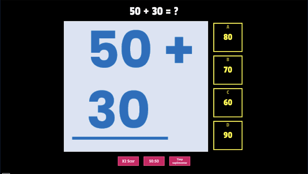 JOC - Adunarea în concentrul 0-100. Adunarea numerelor formate numai din zeci