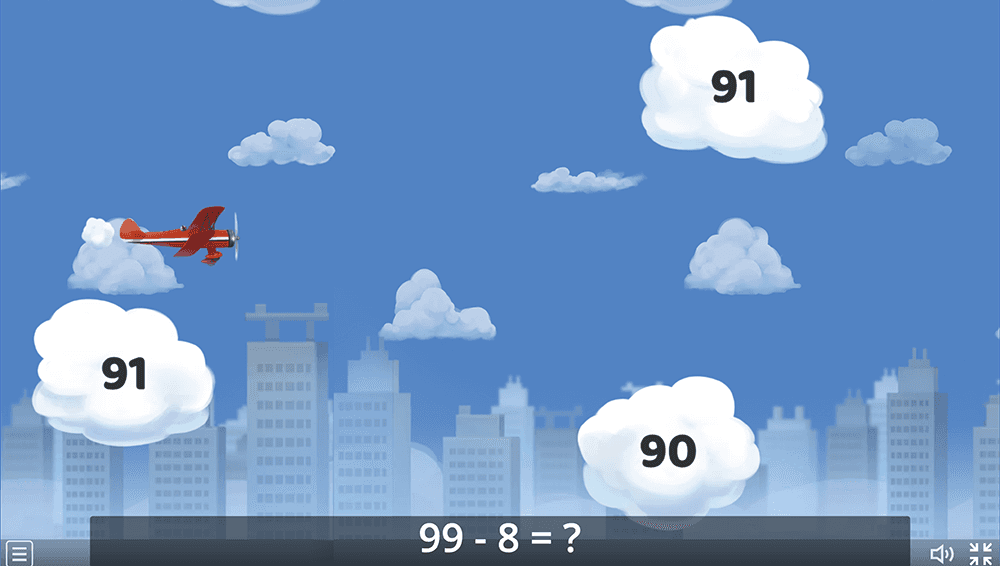 JOC - Scăderea unui număr natural format din unități dintr-un număr format din zeci și unități