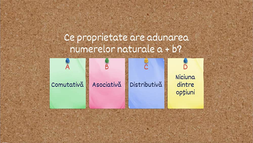 JOC - Adunarea numerelor naturale. Proprietăți