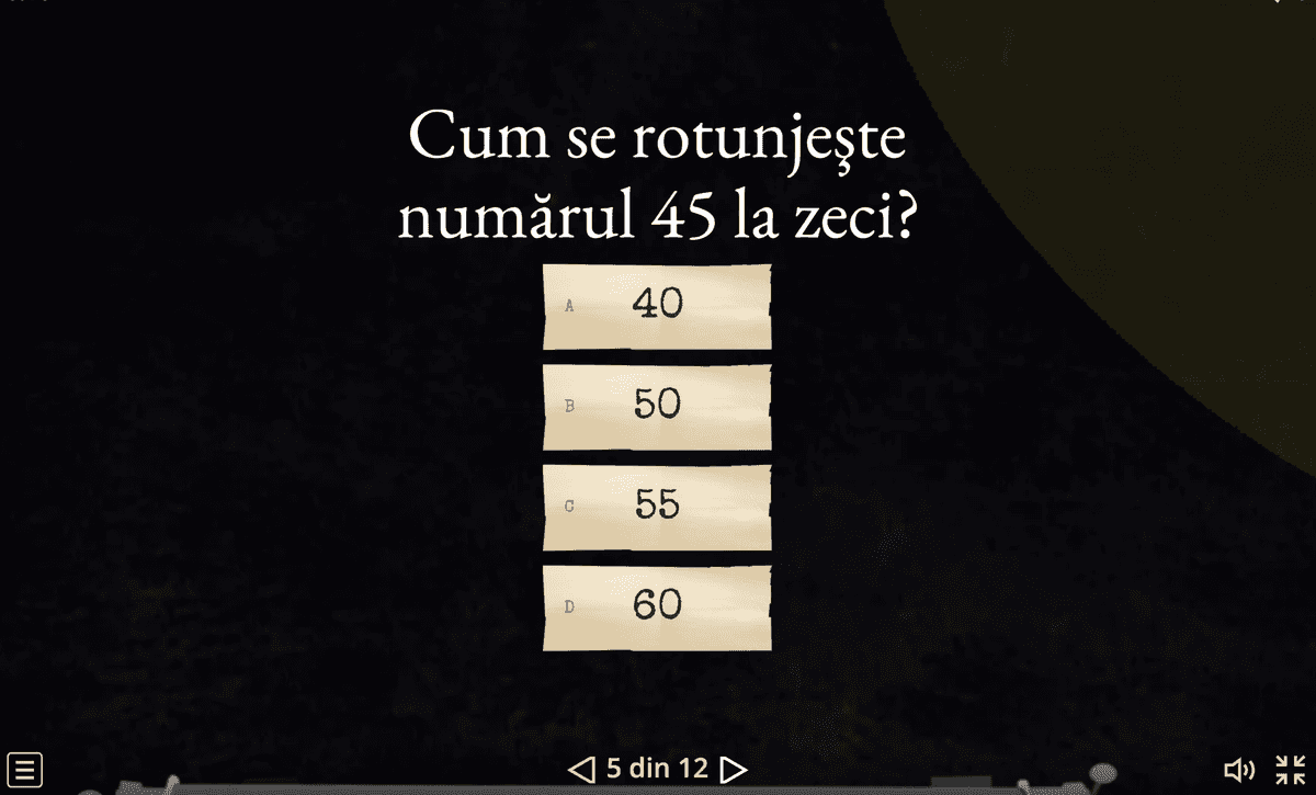 JOC - Rotunjirea la zeci a numerelor de două cifre
