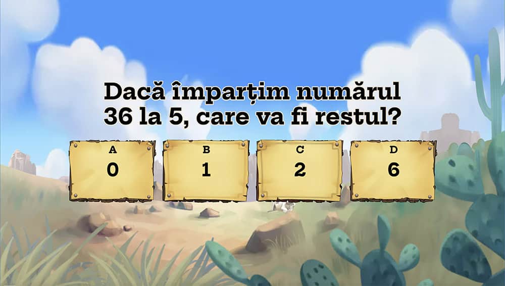 JOC - Împărțirea cu rest a numerelor naturale