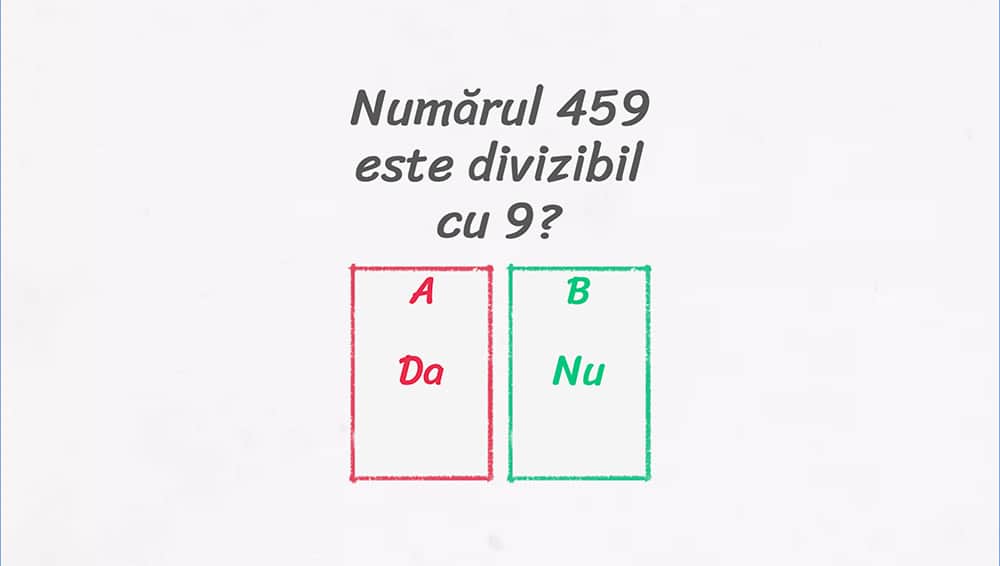 JOC - Criterii de divizibilitate cu 9