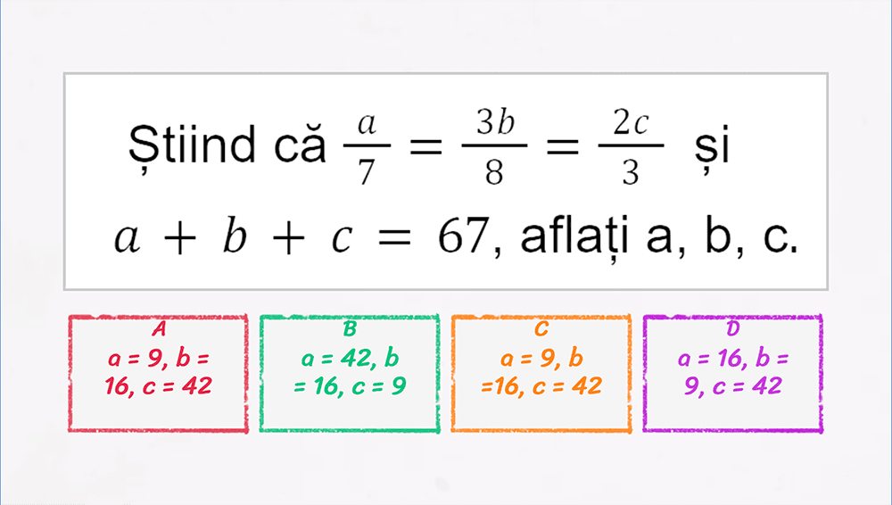 JOC - Șir de rapoarte egale