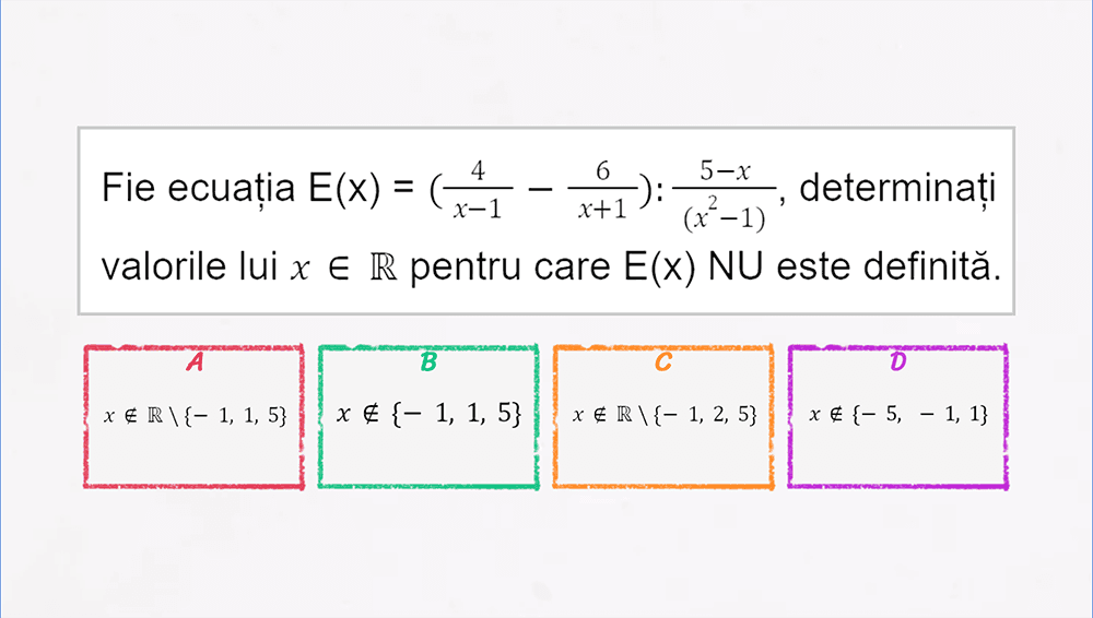 JOC - Fracții algebrice