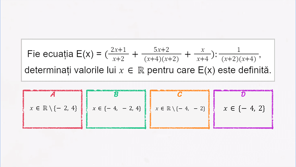 JOC - Fracții algebrice