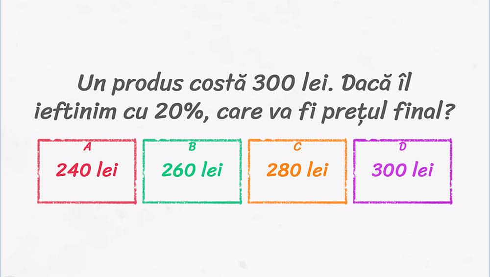 JOC - Fracții / procente dintr-un număr natural / fracție ordinară