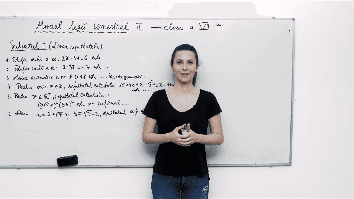 Model teză (1) - Semestrul 2