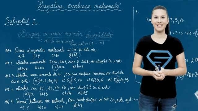 Ex. 1,4 - Divizori ai unui număr. Divizibilitate - EN cl. VIII-a