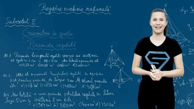 Ex. 6 - Piramida regulată - EN cl. VIII-a