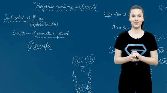 Geometrie plană. Observații - EN cl. VIII-a