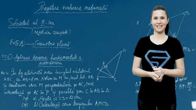 Geometrie plană. Teorema fundamentală a asemănării - 2 - EN cl. VIII-a