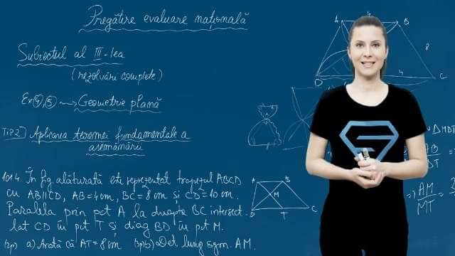 Geometrie plană. Teorema fundamentală a asemănării - 3 - EN cl. VIII-a