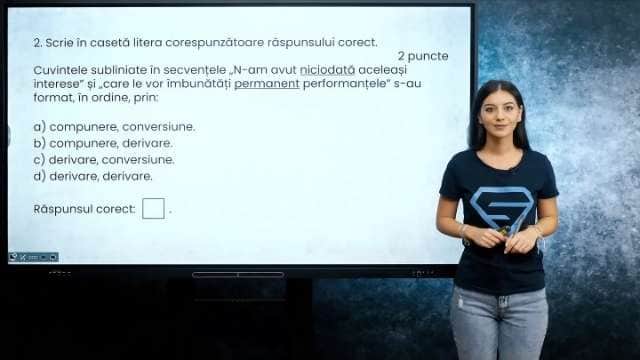 Derivarea cuvintelor (4) - Compunere, conversiune, derivare - EN cl. VIII-a