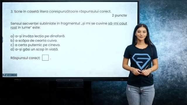 Vocabular - Sensul cuvintelor - EN cl. VIII-a