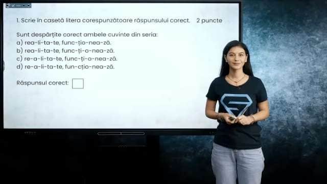 Despărțirea cuvintelor în silabe - EN cl. VIII-a