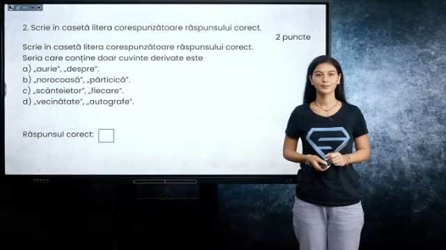 Vocabular - Cuvinte derivate - EN cl. VIII-a