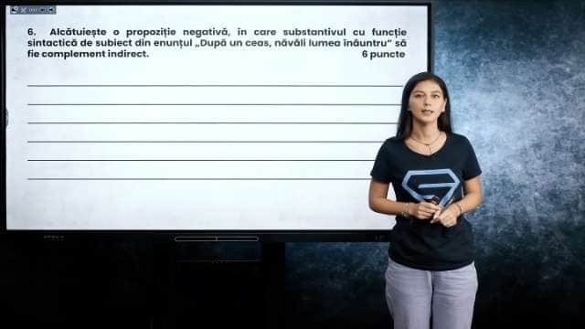 Morfologie - Alcătuire propoziție negativă care conține un complement indirect - EN cl. VIII-a