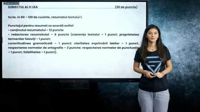 Rezumatul unui text - Conținut, redactare, corectitudine, claritate - EN cl. VIII-a