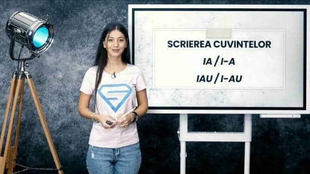 Scrierea corectă a cuvintelor: ia / i-a, iau / i-au