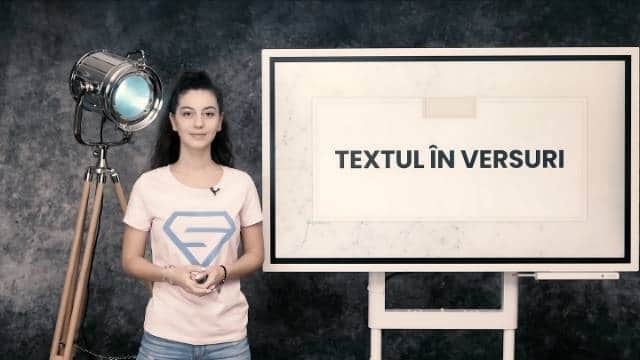 Textul în versuri