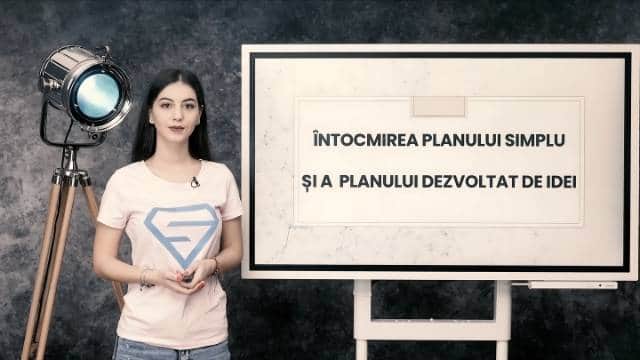 Întocmirea planului simplu și a planului dezvoltat de idei
