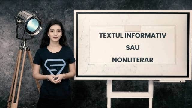 Textul informativ sau nonliterar