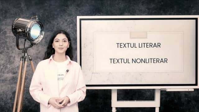 Textul literar. Textul nonliterar