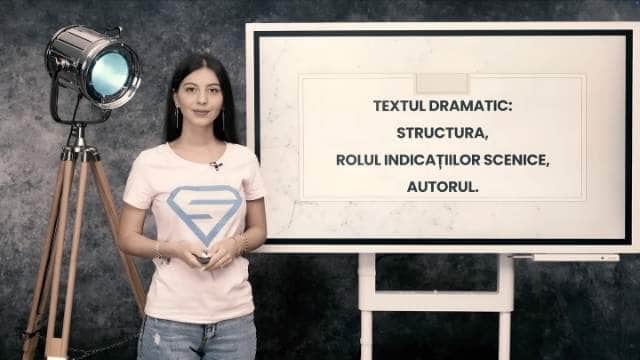 Textul dramatic: structura, rolul indicațiilor scenice, autorul