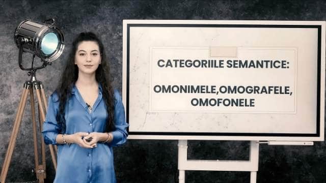 Categoriile semantice: omonimele, omografele, omofonele