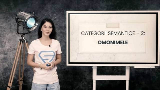 Categorii semantice - 2: Omonimele