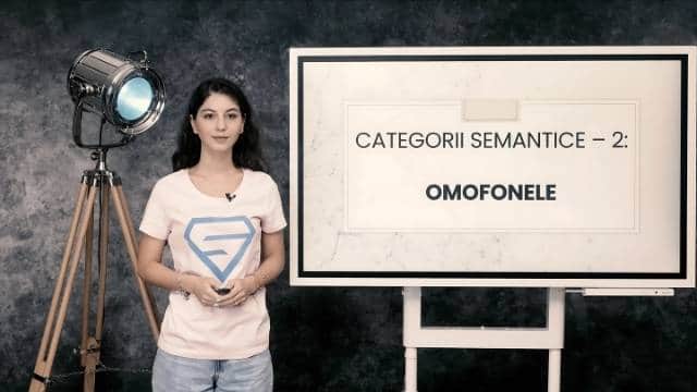 Categorii semantice - 2: Omofonele