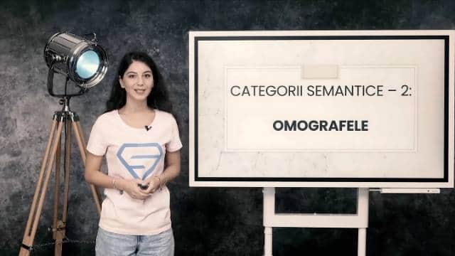 Categorii semantice - 2: Omografele