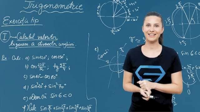 Calculul valorilor trigonometrice a diverselor unghiuri
