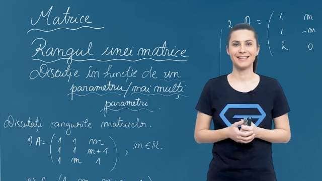 Rangul unei matrice - discuție în funcție de unul sau mai mulți parametri