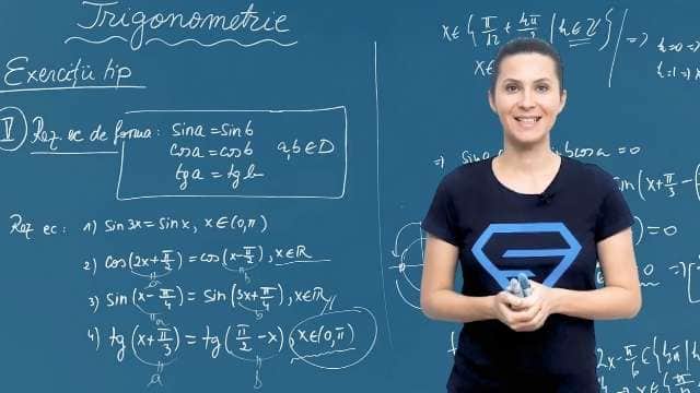Rezolvarea ecuatiilor de forma: sin a = sin b, cos a = cos b, tg a = tg b