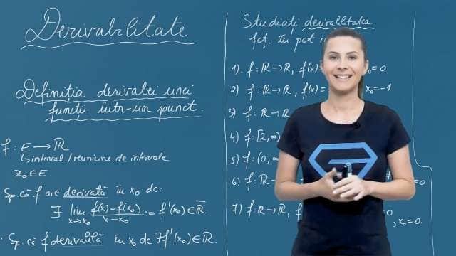 Definiția derivatei unei funcții într-un punct