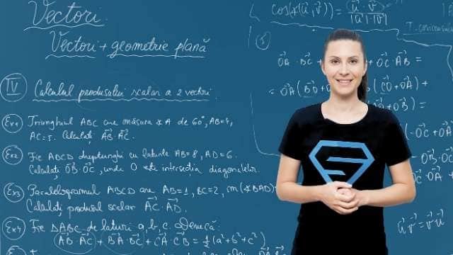 Calculul produsului scalar a doi vectori
