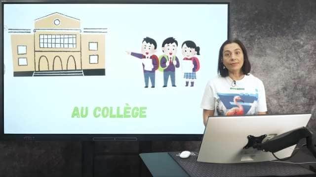 Au collège. Le pluriel des noms. Les nombres ordinaux. Les adverbes oui et non