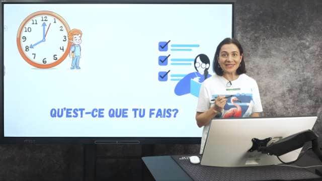 Qu'est-ce que tu fais? Les verbes en -ER au présent. Les activités quotidiennes. La journée