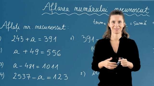 Aflarea numărului necunoscut
