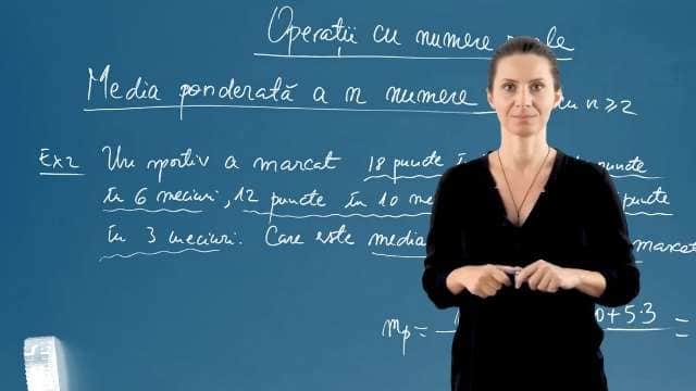 Media aritmetică ponderată a n numere reale