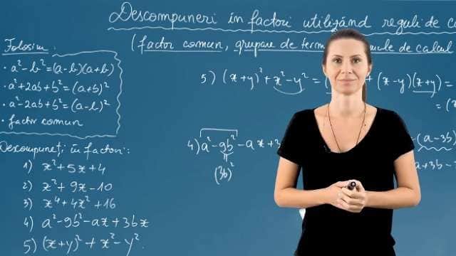 Descompuneri în factori utilizând reguli de calcul