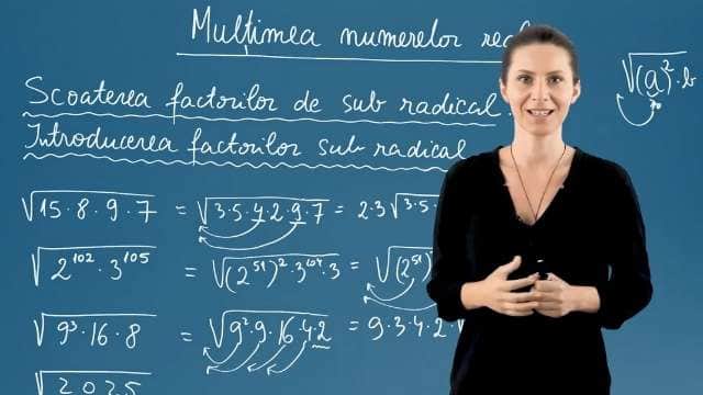 Scoaterea factorilor de sub radical.