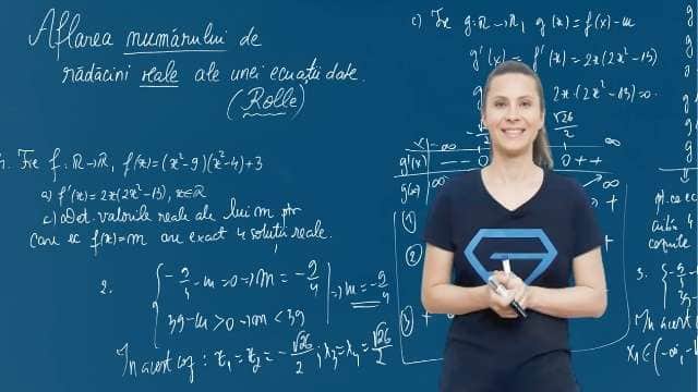 Aflarea numărului de rădăcini reale ale unei ecuații date (Rolle) - P6